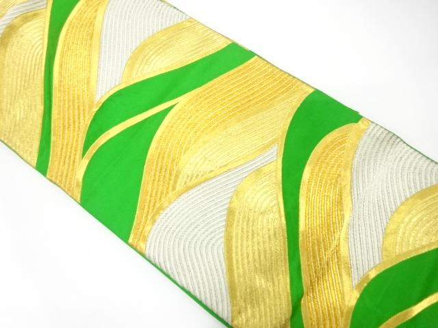 アンティーク　山並模様織り出し袋帯（着用可）